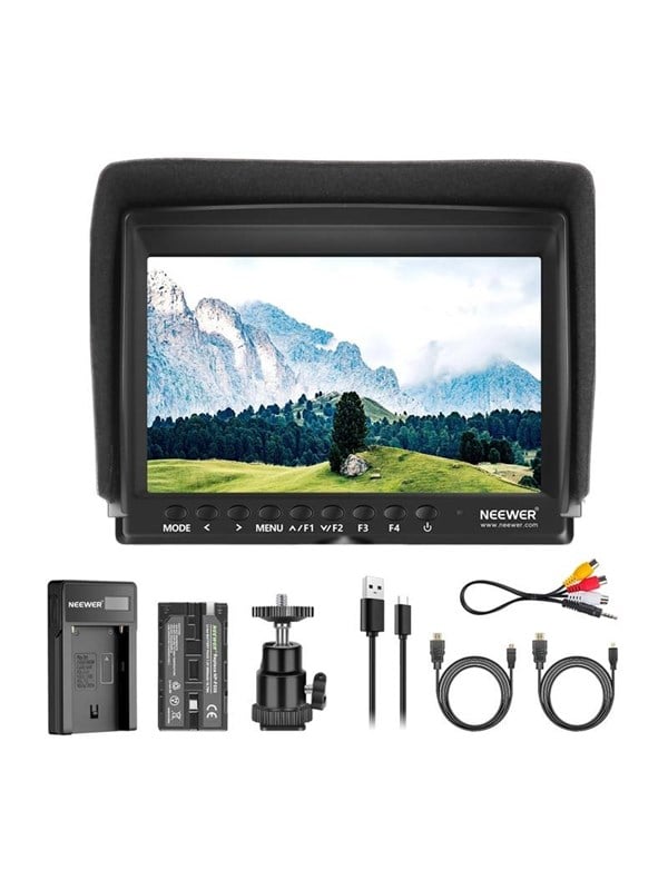 Neewer NEEWER F100 veldmonitor + USB-oplader + batterijset