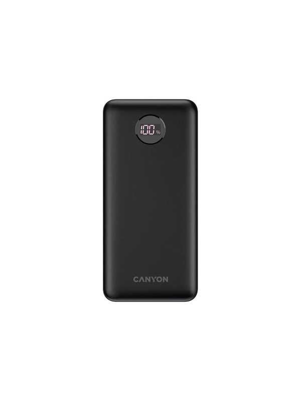 Canyon PB-2002 20.000 mAh Powerbank, Zwart - 20000 mAh