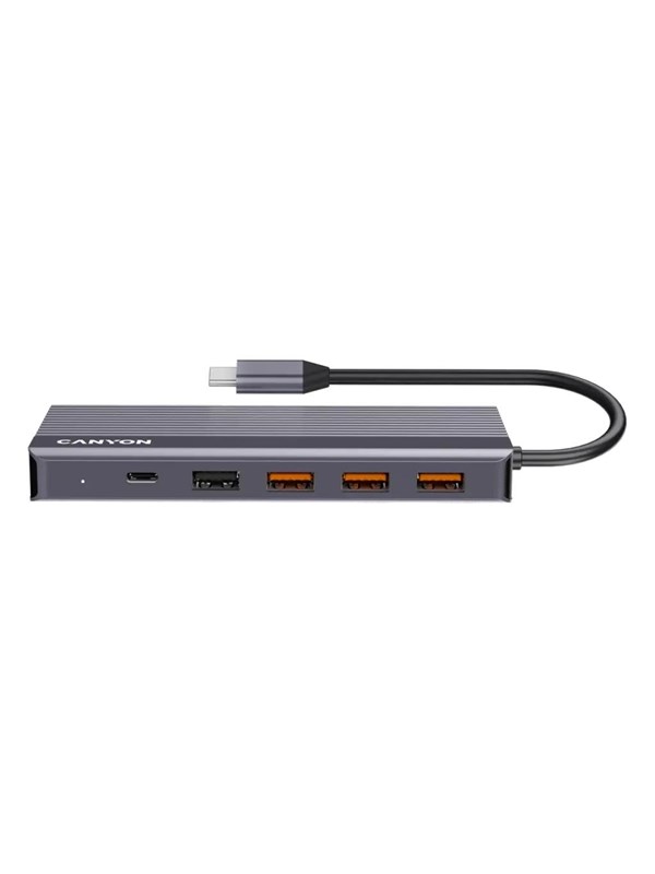 Canyon DS-16 13-in-1 USB-C-hub 4K, grijs USB hub - Grijs