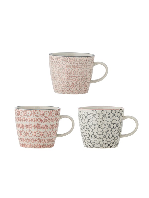 Bloomingville Cécile mokken met oor – set van 3 – 380 ml