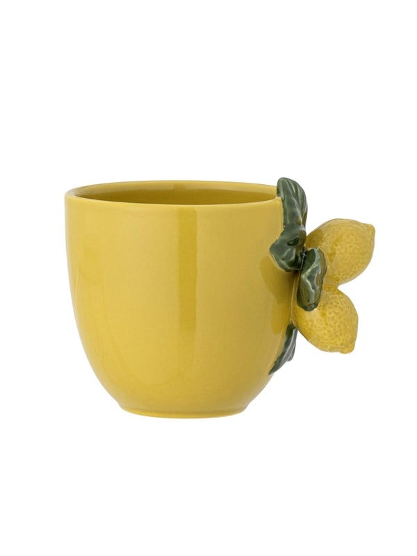Bloomingville Limone Mok 400ml met Citroenmotief - Geel