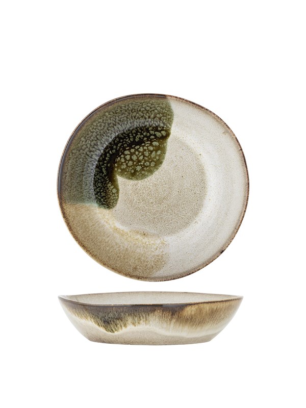 Bloomingville Diep bord aardewerk groen Jules 22cm