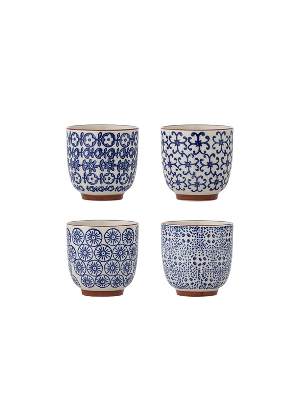 Bloomingville Mokkenset blauw Karine - set van 4