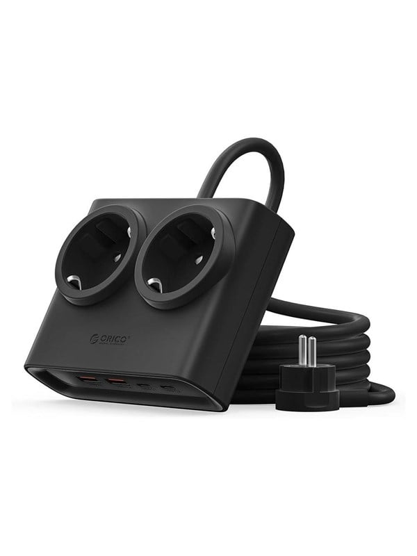 ORICO PDC25 25W 6in1 Power Strip 2x AC + 2x USB-A + 2x USB-C - Black