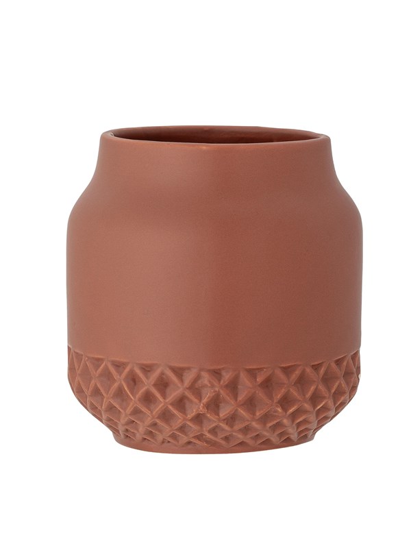 Bloomingville Bloempot aardewerk rood Holden 13cm