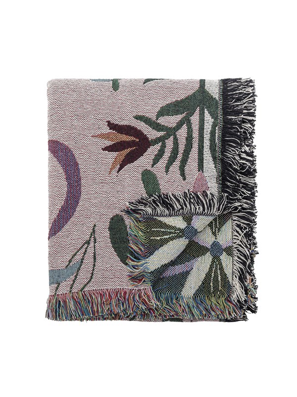 Bloomingville - Yash Plaid - Botanisch - 160x130cm - Gerecycled Katoen