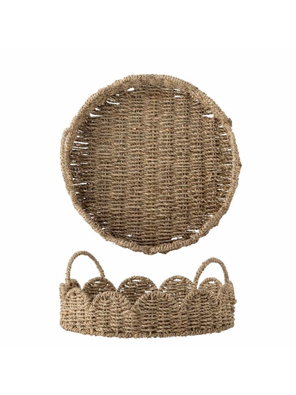 Bloomingville Dienblad zeegras naturel Brea - 35cm