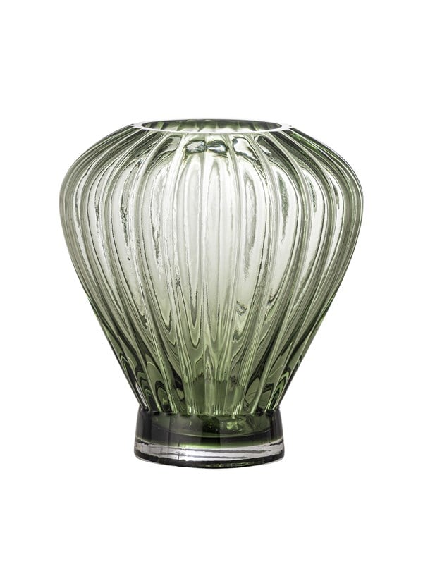 Bloomingville Vaas glas groen Reeve 18cm