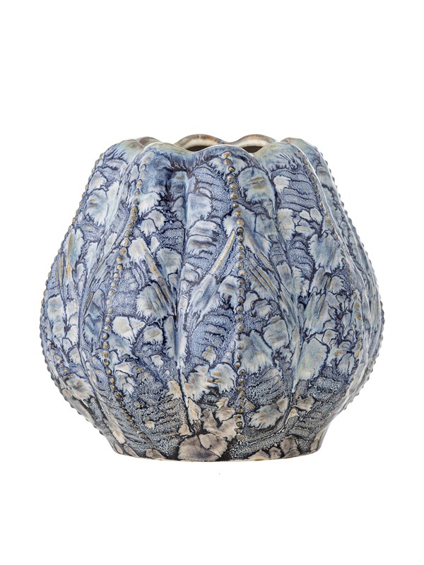 Bloomingville Vaas aardewerk blauw Hetty 20cm