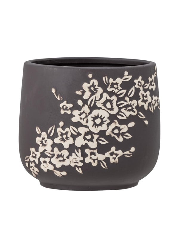 Bloomingville Bloempot aardewerk bruin Betino 19cm