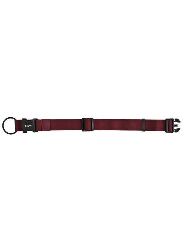 51 Degrees North - Wanderful - Collar - Nylon - Flat - Burgundy - 39-65cmx35mm