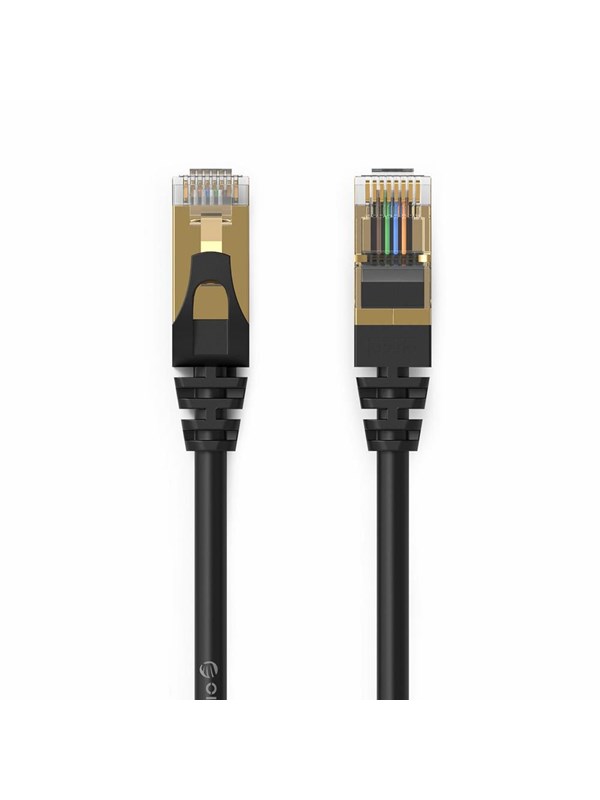 ORICO PUG-C7 CAT7 10Gbps RJ45 Ethernet Network Cable Internet LAN Round 0.5m - Black