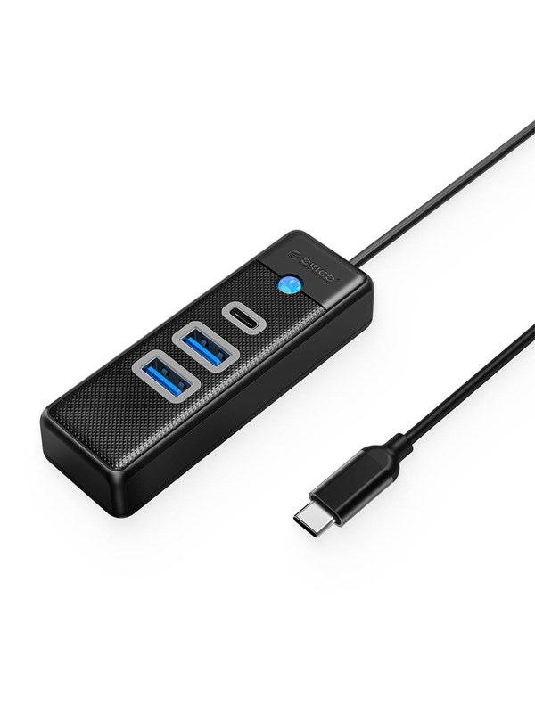 ORICO PWC2U-C3 3-port USB hub 2x USB-A 3.0 1x USB-C 3.0 0.5 m - black USB hub - USB 3.0 - Zwart