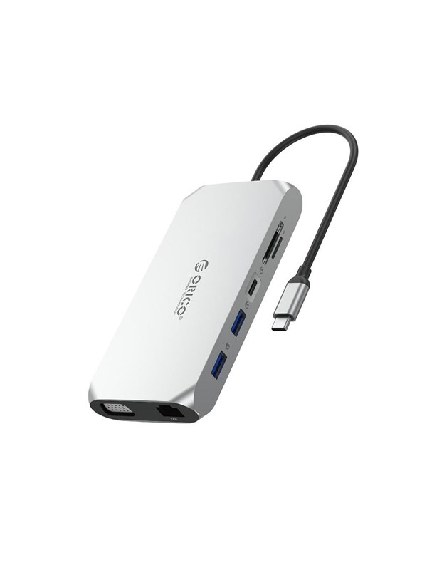 ORICO XCR 12in1 USB-C Docking Station USB hub - 12 - USB 3.1 - Wit
