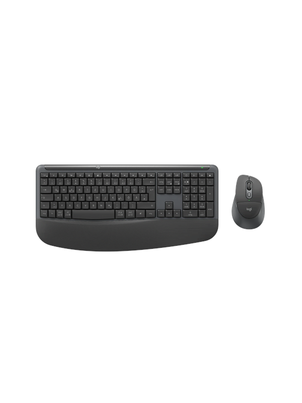 Logitech Signature Comfort Plus Combo MK880 for Business (Graphite) - Keyboard and mouse set - Duits - Grijs