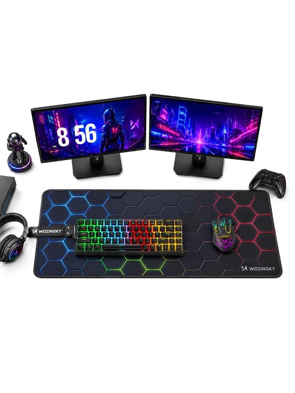 Wozinsky WPD-B800 Gaming Desk Pad 800x300mm Waterproof with Pattern - Black