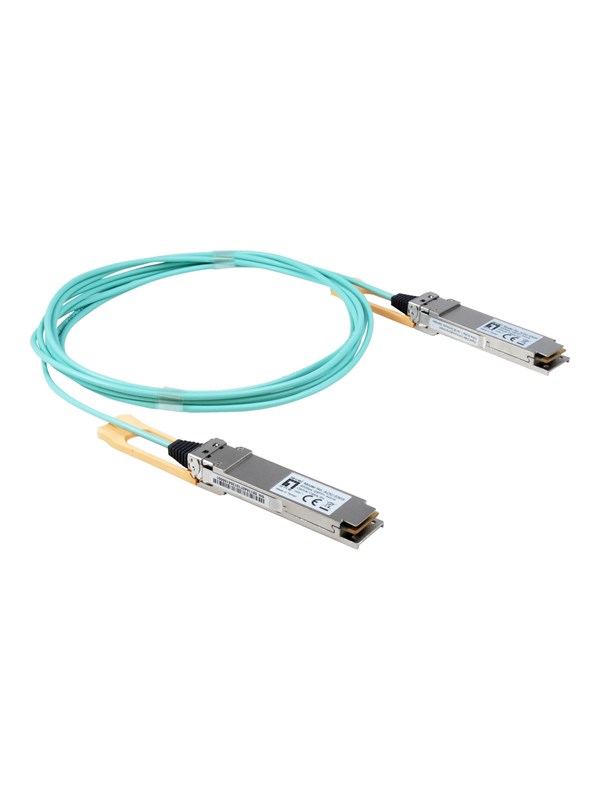 LevelOne 100GBase-AOC direct attach cable - 3 m - Blauw - 3m