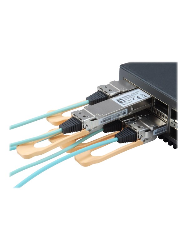 LevelOne 100GBase-AOC direct attach cable - 2 m - Blauw - 2m