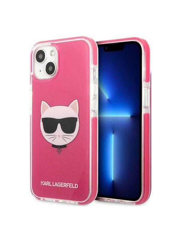 Karl Lagerfeld Choupette - Mobiele Telefoon Hoesje - Hardcase - Fuksja - iPhone 13
