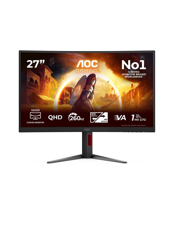 27" AOC CQ27G4Z2 QHD 2560x1440 260Hz 1500R Curved Fast VA