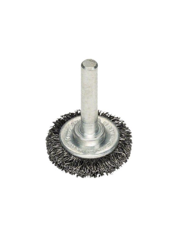 6MM SCHIJFBORSTEL 30 GEGOLFD 0.2 STAAL