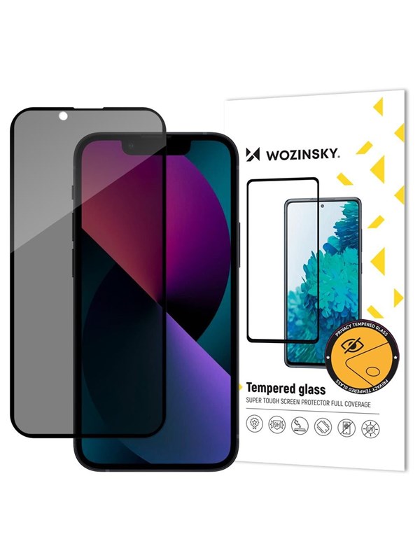 Wozinsky Privacy Glass gehard glas voor iPhone 17e / 16e / 14 e.a.