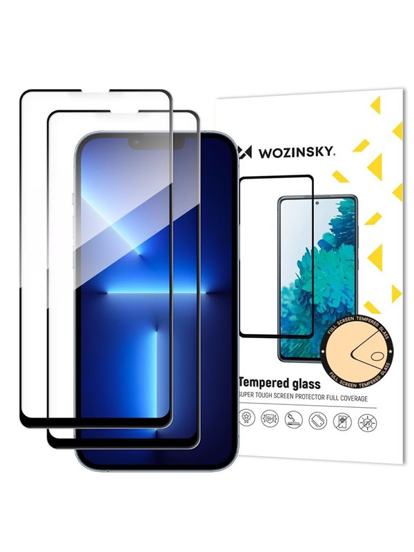 Wozinsky set van 2x Gehard Glas Case Friendly iPhone 14 Max / 13 Pro Max zwart