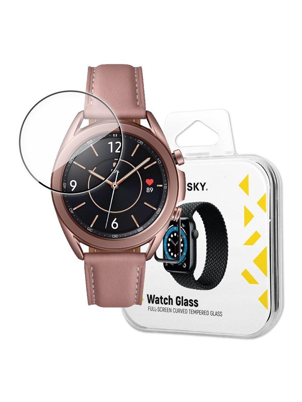 Wozinsky Watch Glass Hybride Glas voor Samsung Galaxy Watch 3 41 mm Zwart