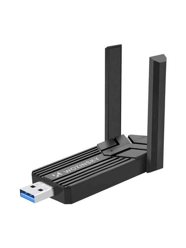 Wozinsky WAX-1800 Dual-band draadloze USB 3.0 WiFi 6-adapter - Zwart