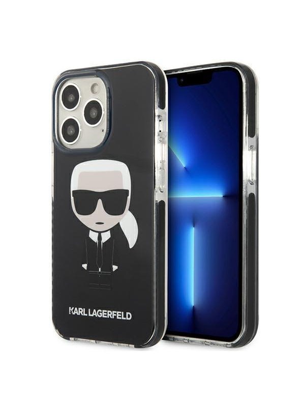 Karl Lagerfeld iPhone 13 Serie - Zwart Etui - Exclusief Design - Hoge Bescherming - Merk Elegantie