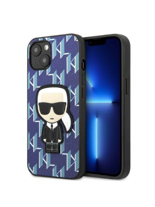Karl Lagerfeld KLHCP13MPMNIKBL iPhone 13 6.1" hardcase blue/blue Monogram Ikonik Patch