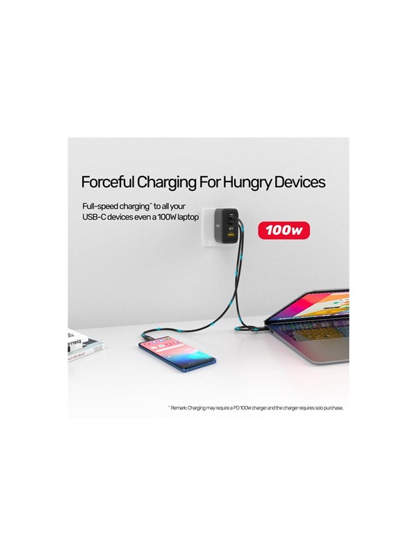 Unitek - USB-C cable - USB-C to USB-C - 80 cm