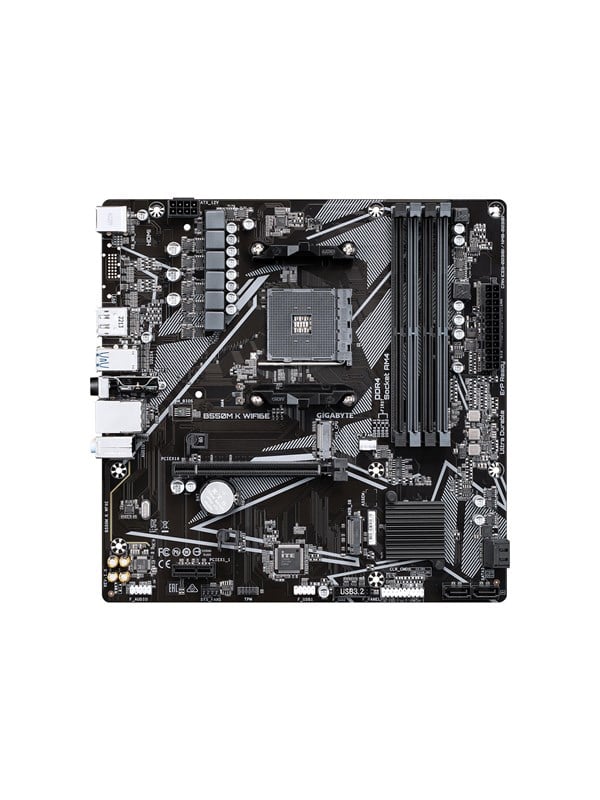 Gigabyte B550M K WIFI6E Moederbord - AMD B550 - AMD AM4 - DDR4 RAM - Micro-ATX
