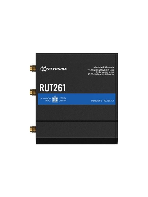 Teltonika RUT261 CAT 6 LTE Router (RUT261AAAAA0 / Standard package with EU PSU) - Wireless router LTE