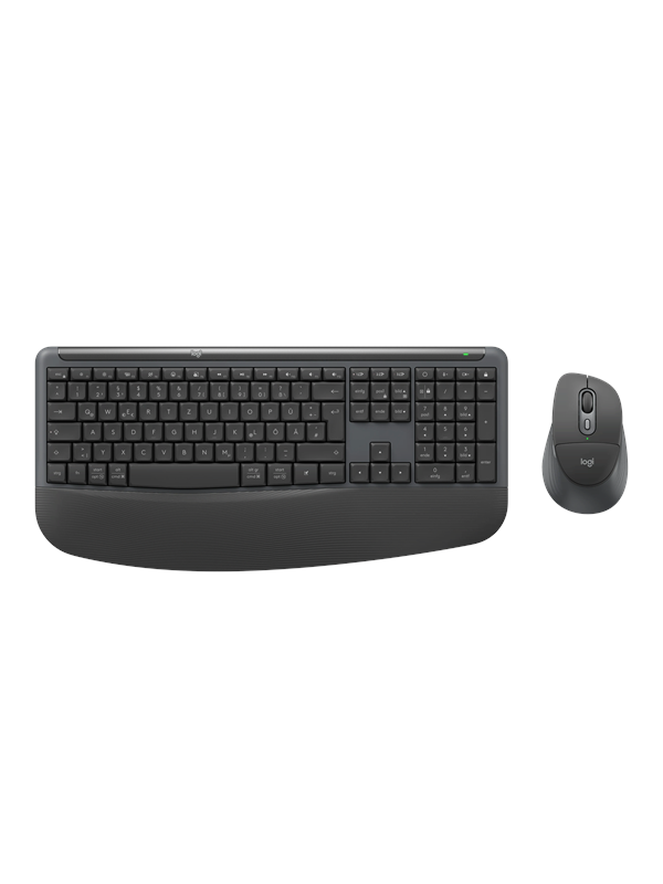 Logitech Signature Comfort Plus Combo MK880 (Graphite) - Keyboard and mouse set - Duits - Grijs