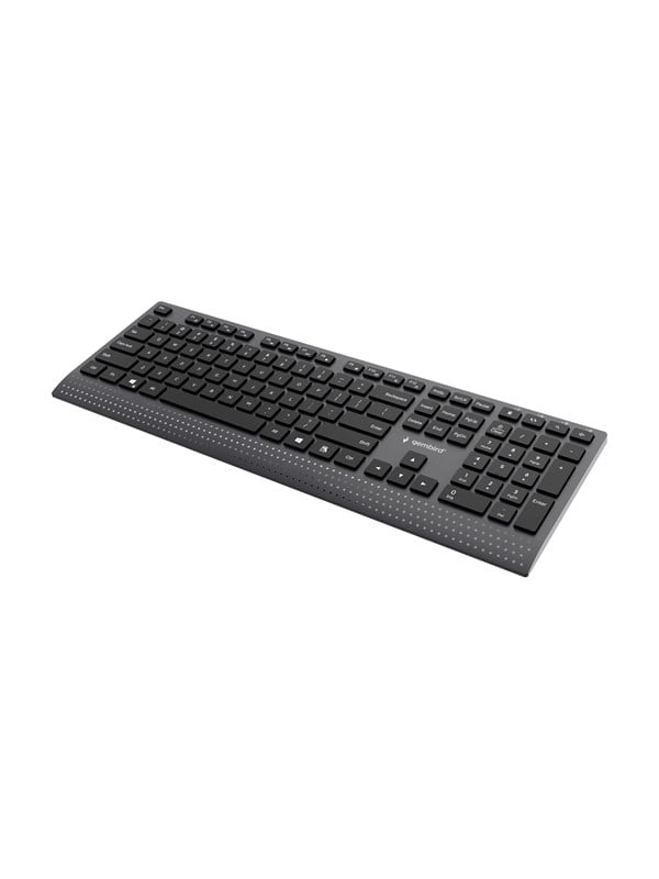 Gembird Slim wired multimedia - Toetsenbord - Engels (US international) - Zwart