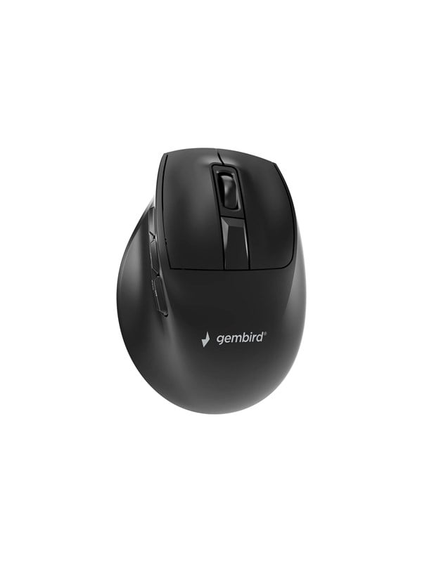 Gembird Triple-mode 9-button wireless ergonomic mouse - Ergonomische muis - Optisch - 9 knoppen - Zwart