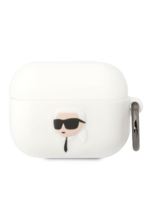 Karl Lagerfeld KLAPRUNIKH AirPods Pro cover white/white Silicone Karl Head 3D