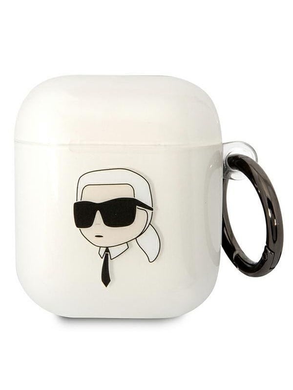 Karl Lagerfeld KLA2HNIKTCT AirPods 1/2 cover transparent Karl`s Head