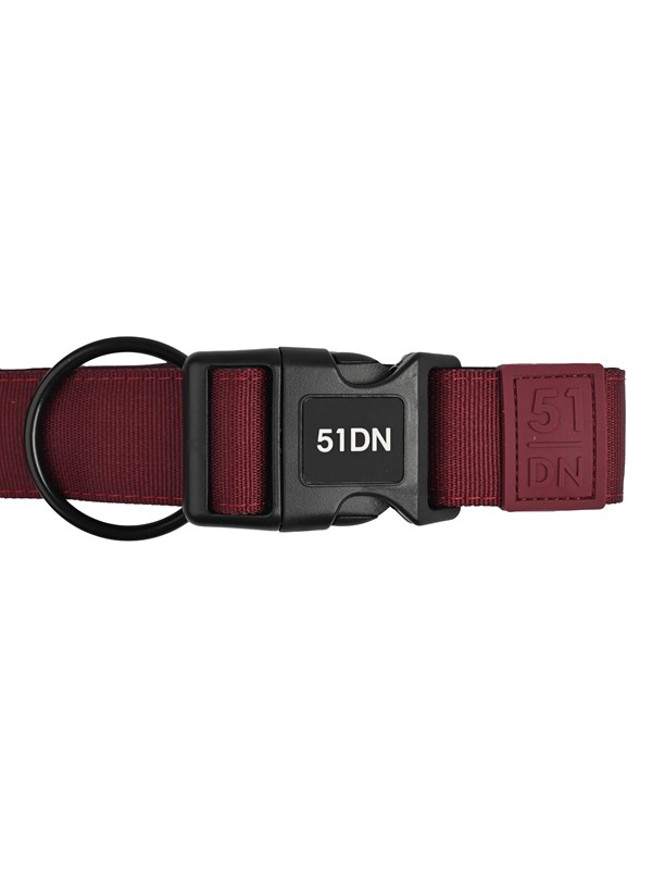 51 Degrees North - Wanderful - Collar - Nylon - Flat - Burgundy - 31-47cmx20mm