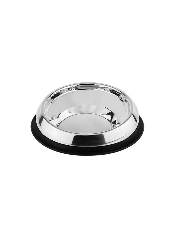 Nobby Rustfrit stål skål for fladsnudede hunde med gummi