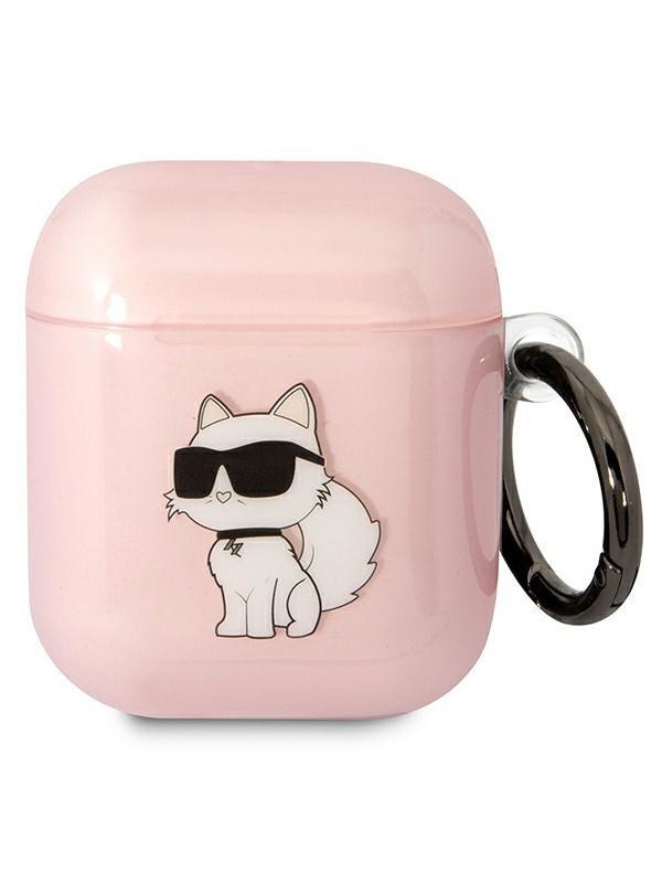 Karl Lagerfeld KLA2HNCHTCP Airpods 1/2 cover pink/pink Ikonik Choupette