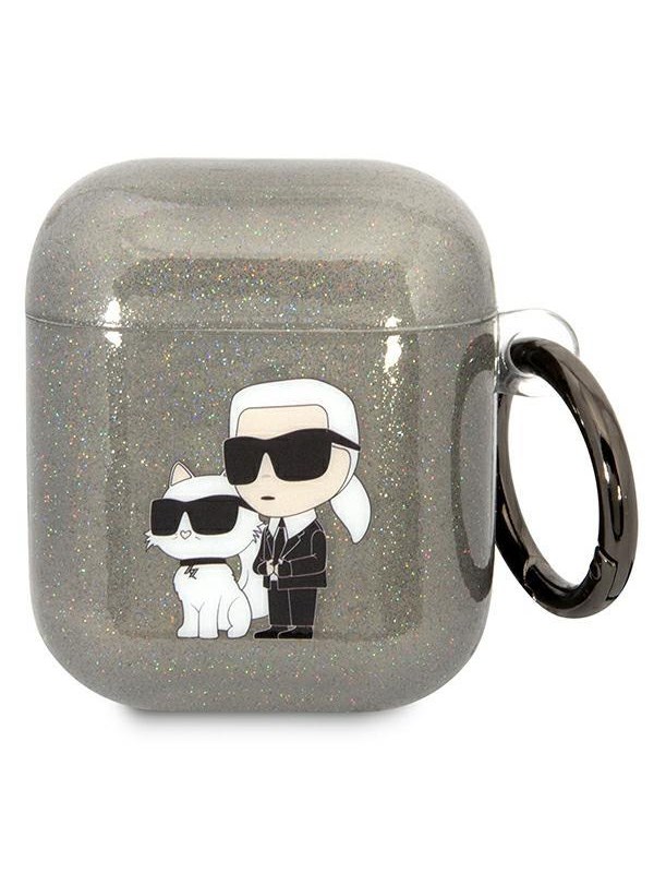 Karl Lagerfeld KLA2HNKCTGK Airpods 1/2 cover black/black Gliter Karl&Choupette