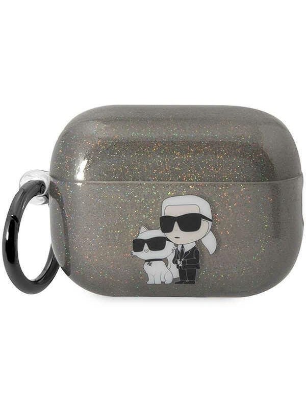 Karl Lagerfeld KLAP2HNKCTGK Airpods Pro 2 cover black/black Gliter Karl&Choupette