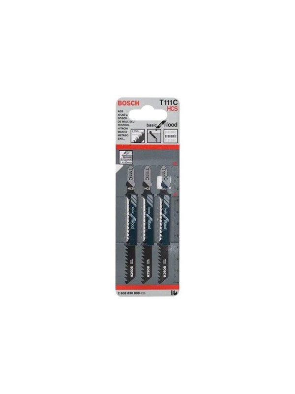 Bosch - Decoupeerzaagblad T 111 C Basic for Wood - 3 stuks