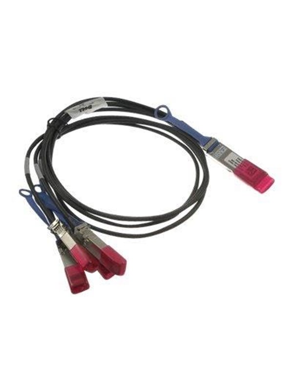 Dell 100GbE Direct Attach - breakout cable - 3 m - Zwart