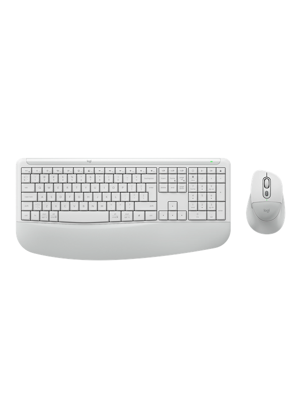Logitech Signature Comfort Plus Combo MK880 (Off-White) - Keyboard and mouse set - Engels (US international) - Wit