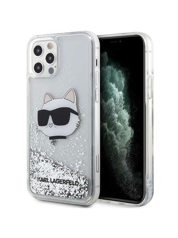 Karl Lagerfeld KLHCP12MLNHCCS iPhone 12/ 12 Pro 6.1" silver/silver hardcase Glitter Choupette Head
