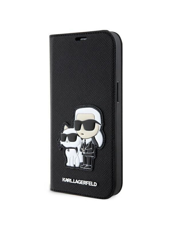 Karl Lagerfeld KLBKP14LSANKCPK iPhone 14 Pro 6.1" bookcase black/black Saffiano Karl & Choupette