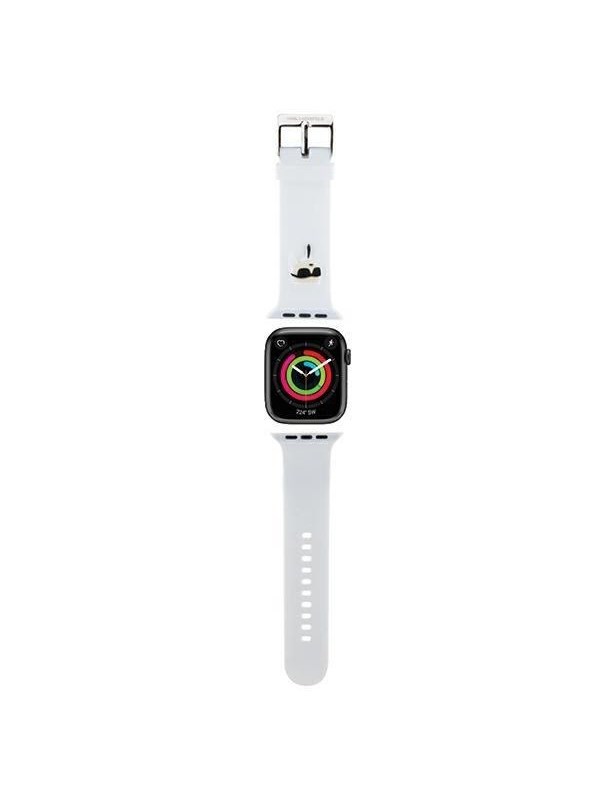 Karl - Lagerfeld - 3D Rubberen Karl Hoofdband voor Apple Watch 38/40/41mm - wit
